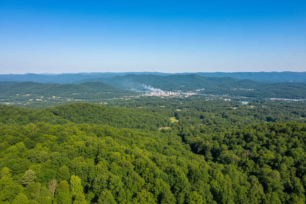 East Tennessee with view of green trees and Kingsport